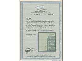 1923, Großes Staatswappen 500000 Mark, ungezähnter senkrechter Dreierstreifen aus der rechten oberen Bogenecke mit gleichstar