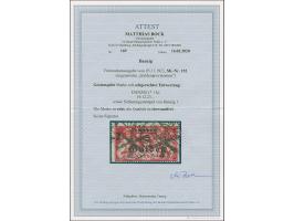 1923 Großes Wappen 5 Gulden auf 1 Mio. Mark, farbfrisch und gut gezähnt, sauber zeitgerecht gestempelt “DANZIG 19.12.23” mit 