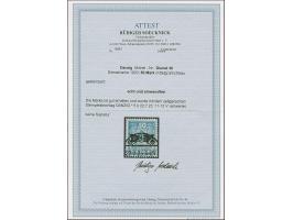 1923, Staatswappen 50 Mark, farbfrisch und gut gezähnt, sauber zentrisch und zeitgerecht gestempelt “DANZIG 22.7.23", tadello