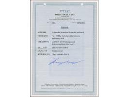 1920, Germania 50 Pfennig auf orangeweiß, Oberrandstück von Feld 6, postfrisch bzw. Falz im Oberrand, tadellos, sign. Hochkep