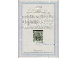 1920, Germania 60 Pfennig oliv, senkrechte Gummiriffelung, postfrisch, tadellos, unsigniert mit Fotoattest Dr. Petersen BPP (