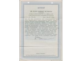 1921, Flugpost 1 mark auf 50 Centimes dunkelgrün/grauultramarin auf weißem Papier, doppelter Aufdruck, postfrisch, tadellos, 