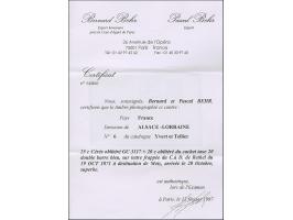 1870, 20 C. grauultramarin, Spitzen nach oben, sauber mit seltener blauer Entwertung durch Taxstempel “20” (einfache Gewichts