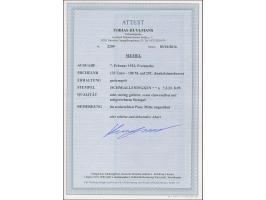 1923, Strichausgabe 100 Markiu auf 25 Centai, senkrechtes Paar, mittig ungezähnt, sauber gestempelt “(SCHM)ALLENINGKEN 3.23”,