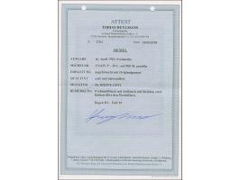 1923, Neue Währungsbezeichnung 30 Centu auf 500 Mark, Probeaufdruck mit Strichen statt Balken über den Wertziffern, Aufdruckt