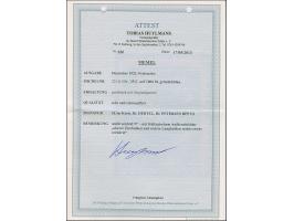 1923, 24-Werte 25 Centu auf 1000 Markiu, kopfstehender Aufdruck mit Aufdruckfehler “oberer Zierbalken und untere Langbalken u