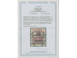 1920, Aufdruckausgabe Germania 15 Pfennig karminbraun, sauber gestempelt, tadellos, Fotoattest Hey BPP (2011)