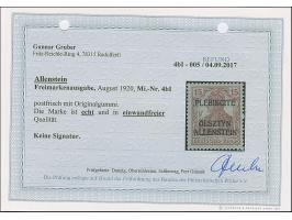 1920, Aufdruckausgabe Germania 15 Pfennig karminbraun, sogen. “Siegesmarke”, farbfrisch und gut gezähnt, postfrisch, tadellos