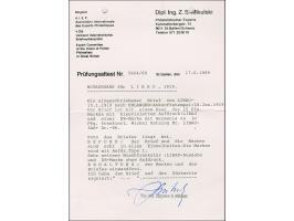 1919, Aufdrucktype I: Germania 15 Pfennig schwarzviolett, senkrechtes Paar zusammen mit Deutsches Reich Germania 10 Pfennig r