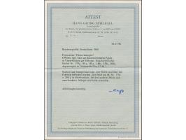 1960, Lumogen 5-40 Pfg., kpl. je als 4er-Block auf vier Eilboten-R-Briefen, sauber gestempelt “DARMSTADT 2 3.3.61” nach Essen