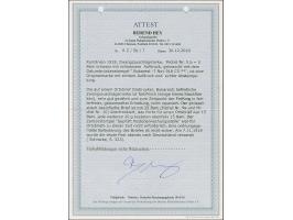 1918, 5 Bani mit schwarzem Aufdruck, mit Zufrankatur Germania 10 Pfennig rot und 15 Pfennig violett, sauber mit Stempel “BUKA