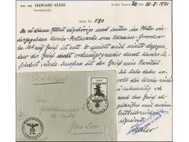 LOKALAUSGABE GOROCHOW: 1944, Freimarke 12+28 Pfennig gezähnt, sauber mit Dienstsiegel "Der Gebietskommissar in Gorochow" auf 