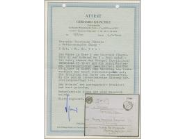 1941, Kontrollzeichen 3,00 Krb., Oberrandstück, farbfrisch und gut gezähnt, sauber mit Stempel "BEREMISCA 25.10.41" auf etwas