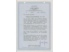 1945, Kurland-Halbierung, linke Hälfte, vorausentwertet mit Briefstempel auf Faltbrief mit Normstempel "FELDPOST a 10.4.45" u