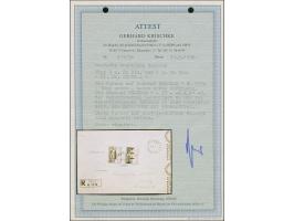 1941, Flugpost &nbsp;3 auf 20 Dinar und 6 auf 30 Dinar, sauber mit auf- und nebengesetztem Stempel “BEOGRAD -4.X.41” auf Orts