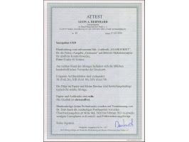 Kontrollabzug der Aufdruckplatte auf dünnem Maschinenpapier, im Bogenrand mit handschriftlicher Angabe “Probeabdruck vom 18/6