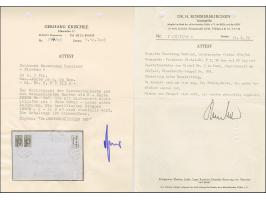 1941, 3 Kopeken, waagerechtes Paar mit Stempel “PSKOV 22 9 41” als Zufrankatur auf eingeschriebener Ganzsachenkarte, tadellos