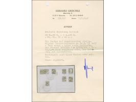 1944, Winterhilfe 25 Centesimi - 5 Lire, sauber mit Stempeln “LUBIANA 15.6.44” auf drei Briefstücken, tadellos, ein gestempel