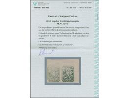 1941, Hilfe für Stadtkindergarten 60 K. grauschwarz, ungezähnter Probedruck auf Rückseite eines russischen Formulars, waagere