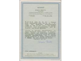 1868, 1 Kr. grün und 3 Kr. mittelrosarot je im senkrechten Paar mit klarem EKr. “LAHR 19.AUG.(71) als tarifgerechte Frankatur