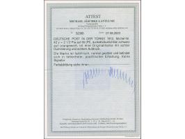 1912, Germania 2 ½ Pia. auf orangeweißem Papier, postfrisch und tadellos, unsigniert, Fotoattest Jäschke-L. BPP (2023)