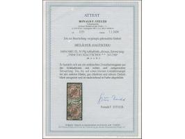 1900, Krone/Adler 50 Pfg. lebhaftrötlichbraun, Zwischenstegpaar, sauber mit Stempel “TSINGTAU KIAUTSCHOU ** 24 12 00”, untere