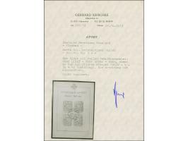 1942, Kindergarten Block mit rotem Kreuz, mit komplettem Wasserzeichen, sauber mit Letzttagsstempel “PSKOW 30 4 42”, tadellos