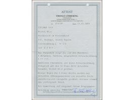 1919, Numerals 5 penni orange, perforation L11½, same perforation used for the official trial perforation on the 10 penni val