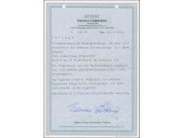 1919, Viking ship 1 mark, proof of the frame only on very thin, silk paper, no gum, very fine and scarce, certificate Löbberi