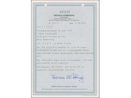 1919, Viking ship 1 mark brown/yellow, proof, no gum, very fine and scarce, certificate Löbbering BPP (2013) (Hurt/Ojaste 12 