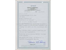 1923, Map of Estonia 100 mark, proof on wove paper, unused, fine, signed and certificate Löbbering BPP (2011) (Hurt/Ojaste G: