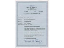 1919, Viking ship 1 mark blue/black, horizontal gutter tête-bêche pair, unused, tiny thin in the gutter, otherwise very fine 