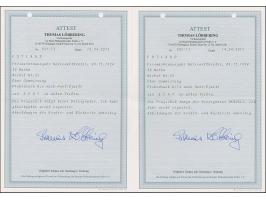 1924, National theater 30 mark, imperforated proofs, in black/lilac, black/red and black/blue plus only frame on lilac, witho