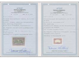 1924, National theater 30 mark, imperforated proofs, in black/lilac, black/red and black/blue plus only frame on lilac, witho