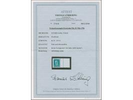 1936, Päts 5 senti, right marginal single with small perforated gutter, mint never hinged, fine, scarce and unusual, certific