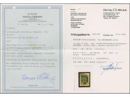 1918, 10 (kopeks) on 2 kopeks, used with clear cds. “WESENBERG 18 11 18” on small piece, fine, a rare stamp with only 173 pri