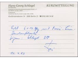 1948, Arbeiter 6 und 12 Pfg. mit schwarzem Moire-Probeaufdruck, 6 Pfg. vom Unterrand, postfrisch, 12 Pfg. wie immer ohne Gumm