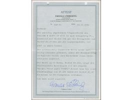 1923, Airmail 5 mark and 15 on 5 mark, the latter with prominent plate flaw “missing green colour below Post”, together with 