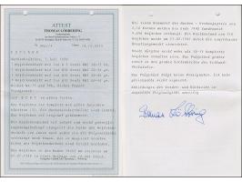 1928, Coat of arms, stamp booklet with all four panes and interleafes, original clip, slight discolouration on the cover, oth