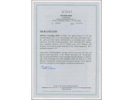 15 Kr. purpur (nur rechts leicht berührt) in Mischfrankatur mit 1866, 1 Kr. grün, mit Nr. "220" auf Umschlag 2 Kr. gelb, von 