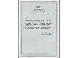 1919, Ear of corn 3-5 kopeks and 15-75 kopeks black, on chalky paper, without gum, fine, 3 kopeks signed, certificate Watzke 