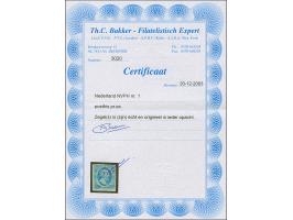 1852, King Wilhelm III. 5 c. pale blue, fresh colour and good to wide margins all around, mint never hinged, fine, unsigned w