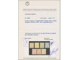 1884, 1-10 g. complete, unused with original gum, very fine, high values stamps signed Koopman and certificate N.V.P.H. (2010