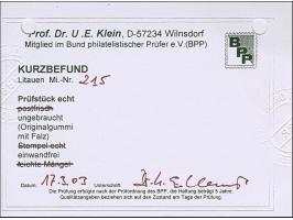 1924, Cross 25 c. with watermark "Schlingen", with bottom sheet margin, unused, fine and attractive, signed Klein BPP with sh