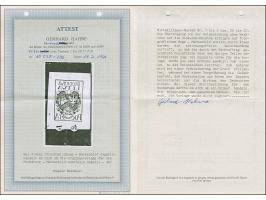 1920, Coat of arms 25 fen, large-format essay (56x127mm) printed in mirror image, presumably based on a line drawing, the val