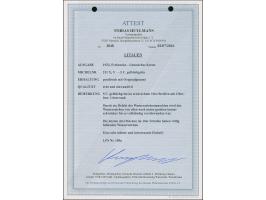 1923, Cross issue 5 centu green, vertical strip of ten with sheet margins, mint never hinged, cleary showing progressive fadi