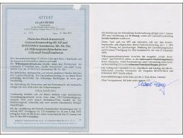 10 Pfge. karminrosa im waagerechten Paar mit EKr. “COLEN 4.4.75" als tarifgerechte Zufrankatur auf Brustschild Ganzsachenumsc