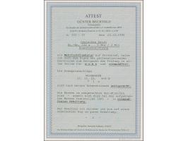 5 Mrd. auf 2 Mio. M. dunkelgraupurpur im waagerechten Viererstreifen mit Stempel “WIESBADEN 27.11.23” als tarifgerechte Mehrf