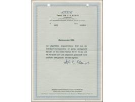 1920, Aufdruckausgabe Germania 5 Pfennig im waagerechten Paar und 80 Pfennig Einzelwert mit rechtem Seitenrand, sauber mit St