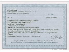 "3/Berlin-Pankow 1” auf Taube 1 M. schwach fluoreszierend, sauber ungebraucht, tadellos, sign. Busse BPP sowie Fotobefund Dr.